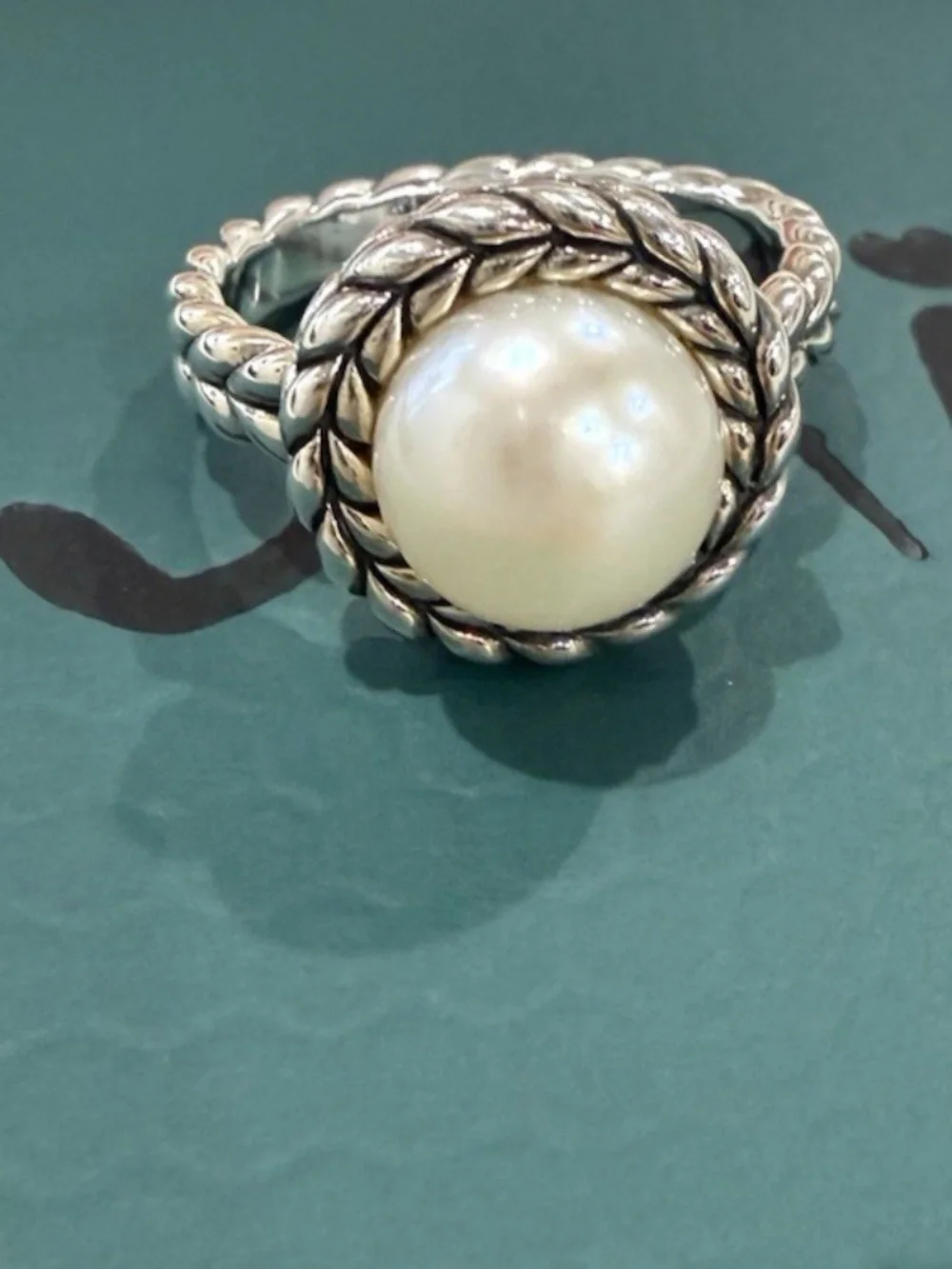 JAI Sterling Silver Cultured Freshwater Pearl Ring- Size 8( NEW)
